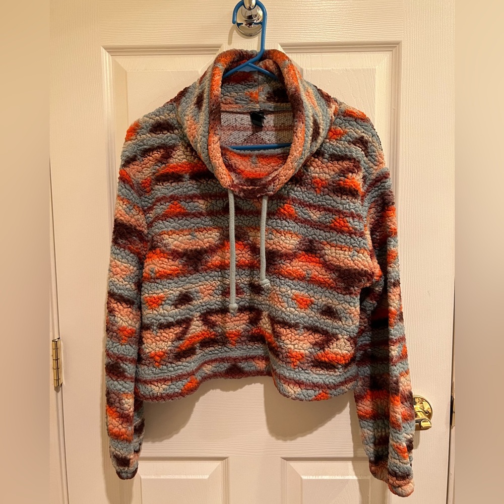 Cowl Neck Fleece Sweater